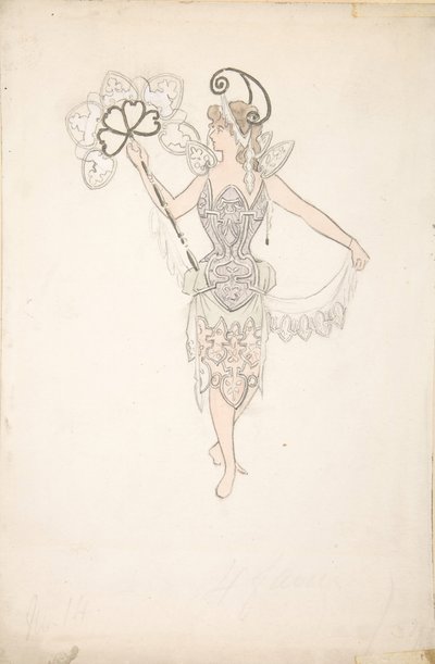 Kostiumy dla Pani z Wachlarzem, 1890-99. autorstwa Basil Crage