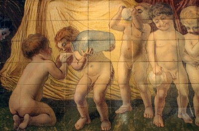 Putti pije termalną wodę źródlaną autorstwa Basilio Cascella