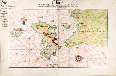 Wykres Chius (Chios, Grecja) autorstwa Battista Agnese