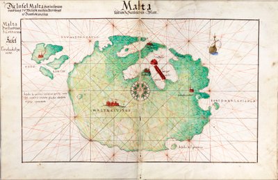 Mapa Malty autorstwa Battista Agnese