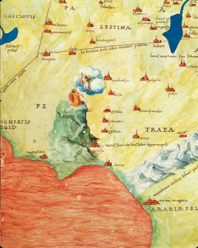 Delta Nilu, Morze Czerwone i Góra Synaj, z Atlasu Świata w trzydziestu trzech mapach, autorstwa Battisty Agnese autorstwa Battista Agnese