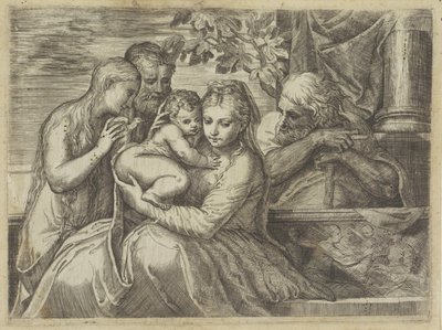 Święta Rodzina ze Świętymi autorstwa Battista Angolo del Moro (attributed to)