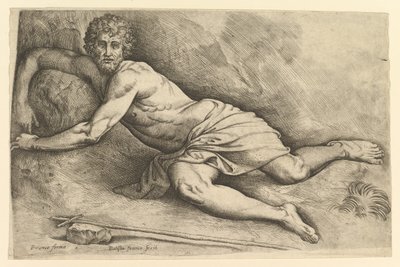 Św. Jan Chrzciciel na puszczy, ca. 1552-54. autorstwa Battista Franco Veneziano