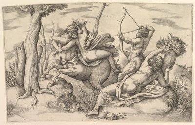 Porwanie Dejaniry. autorstwa Battista Franco Veneziano