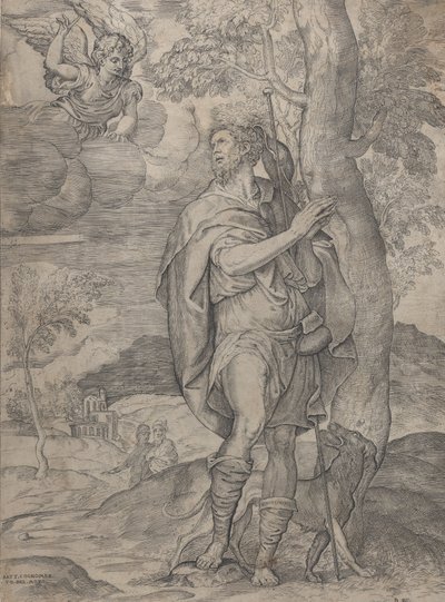 Św. Roch, 1535-73. autorstwa Battista del Moro