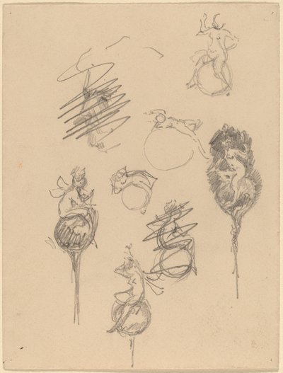 Studia dla Projektów Biżuterii [recto] autorstwa Beatrice Godwin Whistler
