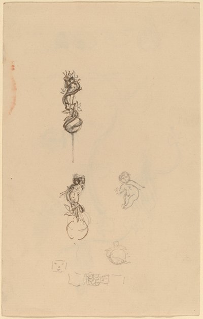 Studia dla Projektów Biżuterii [recto] autorstwa Beatrice Godwin Whistler