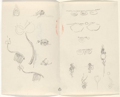 Studia dla Projektów Biżuterii [verso] autorstwa Beatrice Godwin Whistler