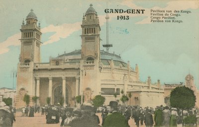 Pawilon Kongo; Gandawa; 1913. Kartka pocztowa wysłana w 1913 r. autorstwa Belgian Photographer