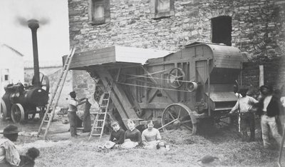 Młocarnia parowa, Mons, 1883 autorstwa Belgian Photographer
