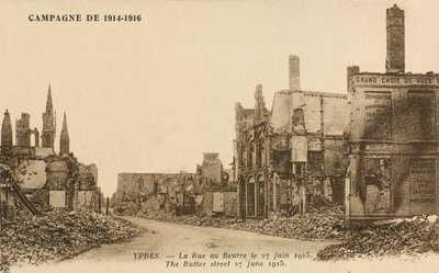 Rue au Beurre, 27 czerwca 1915 autorstwa Belgian Photographer