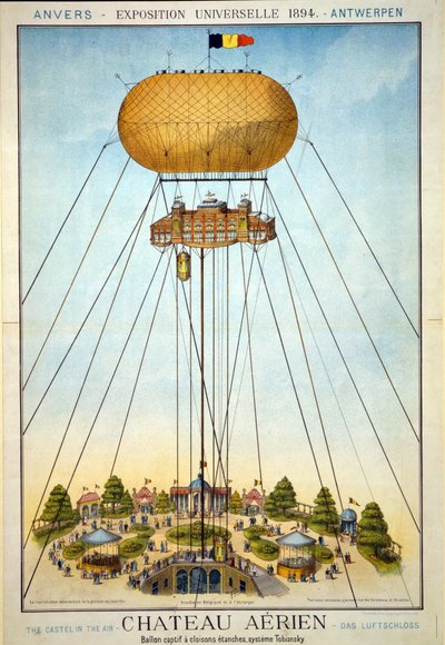 Aerial Chateau, Wystawa Powszechna, 1894 autorstwa Belgian School
