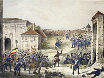Antwerpia: Ostatni atak wojsk holenderskich, 27 października 1830 r. autorstwa Belgian School