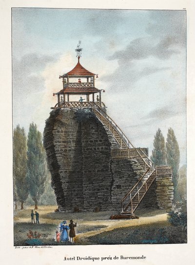 Ołtarz druidyjski koło Roermonde, ok.1895 (fotochrom) autorstwa Belgian School