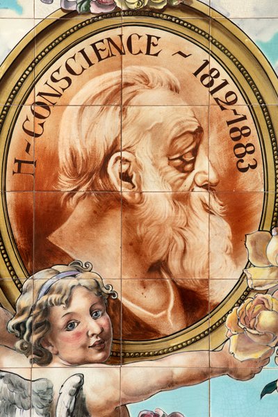 Wnętrze baru (kawiarnia „Local Unique”). Płyta ceramiczna. Helman Ceramics Bruksela. autorstwa Belgian School