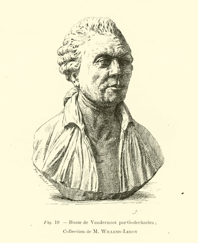 Popiersie Henri Van der Noota, belgijskiego rewolucjonisty autorstwa Belgian School
