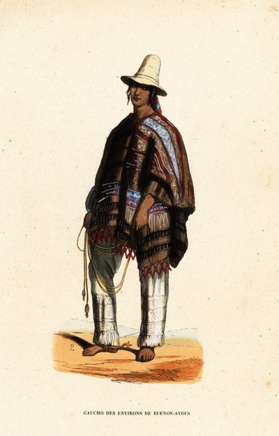 Rdzenni Amerykanie gaucho z regionu Buenos-Ayres w Argentynie autorstwa Belgian School