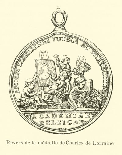 Rewers medalu Karola Lotaryngii autorstwa Belgian School