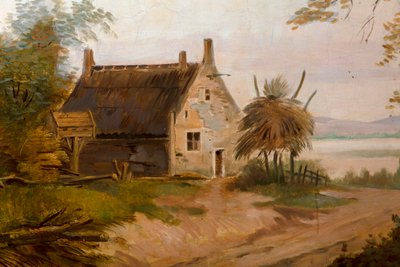 Drugie zaplecze z tyłu, sala posiedzeń, polichromie ze scenami wiejskimi w stylu klasycystycznym, prawdopodobnie z ok. 1810 r., scena 7 autorstwa Belgian School