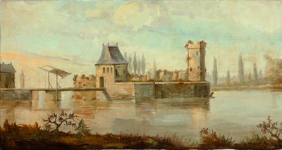 Drugie zaplecze z tyłu, sala posiedzeń, polichromie ze scenami wiejskimi w stylu klasycystycznym, prawdopodobnie z ok. 1810 r., scena 6 autorstwa Belgian School