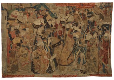 Gobelin, Aleksander Wielki otrzymujący poddanie się królów Cypru, prawdopodobnie z Tournai autorstwa Belgian School