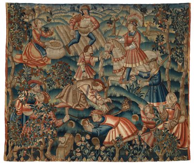 Gobelin, wrzesień, prawdopodobnie z Flandrii autorstwa Belgian School