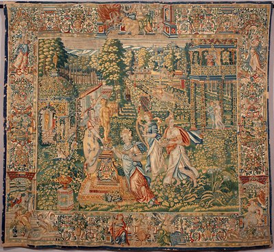 Dary Pomone (Pomona) nimfa owoców Gobelin manufaktury Brukseli. XVI-wieczne geny, Musei di Strada Nuova autorstwa Belgian School