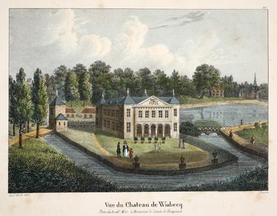 Widok Château de Wisbecq, c.1895 (fotochrom) autorstwa Belgian School
