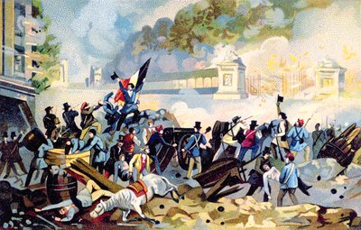 Walońscy ochotnicy zaatakowali 23 października 1830 r. podczas holenderskiej inwazji na Belgię, próbując odzyskać kontrolę autorstwa Belgian School