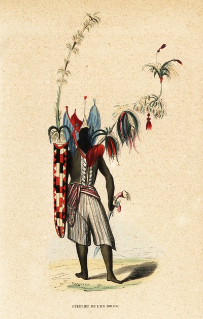Wojownik Wyspy Solora, Małe Wyspy Sundajskie, Indonezja autorstwa Belgian School
