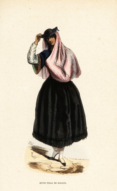 Młoda kobieta z Bogoty, Kolumbia autorstwa Belgian School