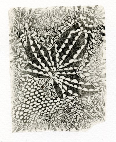 Bluszcz, 2014, (drewno na papierze) autorstwa Bella Larsson