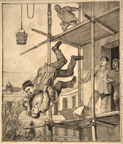 Dramat Tuluzy, z „Le Petit Parisien”, 1891 autorstwa Beltrand and Clair Guyot, E. Dete