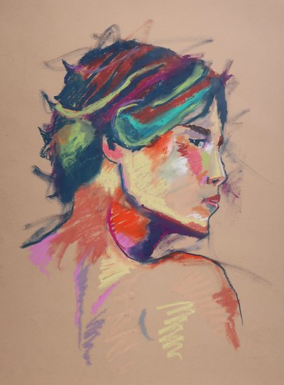 Color Study 13, 2023 (pastel na papierze) autorstwa Ben Benet