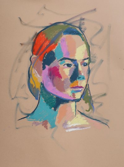 Color Study 17, 2023 (pastel na papierze) autorstwa Ben Benet