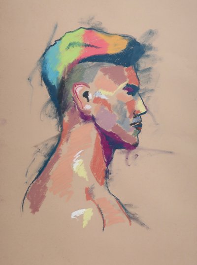 Color Study 19, 2023 (pastel na papierze) autorstwa Ben Benet
