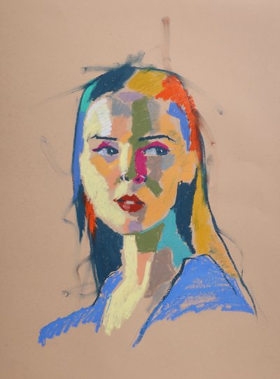 Color Study 20, 2023 (pastel na papierze) autorstwa Ben Benet