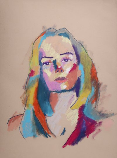 Color Study 8, 2023 (pastel na papierze) autorstwa Ben Benet