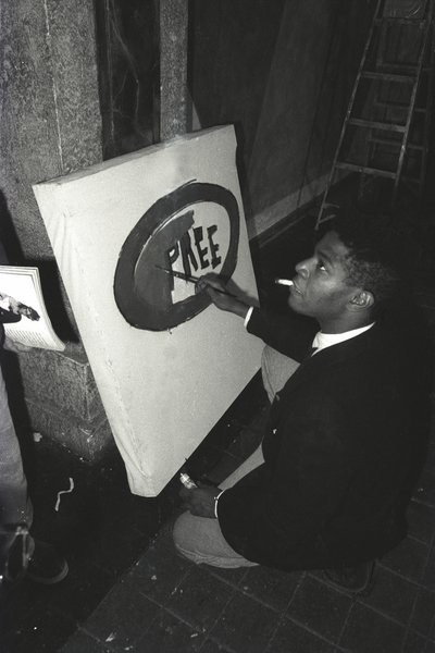 Obraz Jean-Michaela Basquiata "Pree" w Area, Nowy Jork autorstwa Ben Buchanan