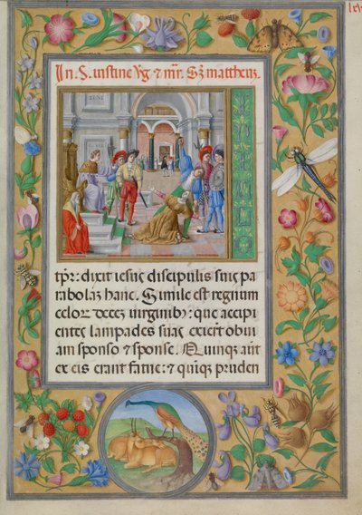 Męczeństwo świętej Giustyny. Z "Evangelarium Santa Giustina" (CBL W.107, f.65r) autorstwa Benedetto Bordone