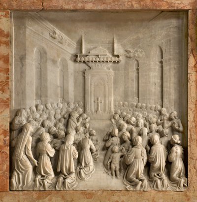 Krypta, Arka Świętych Marcelina i Piotra Egzorcysty, Benedykt Briosco 1506-08, Cud Gołębi autorstwa Benedetto Briosco