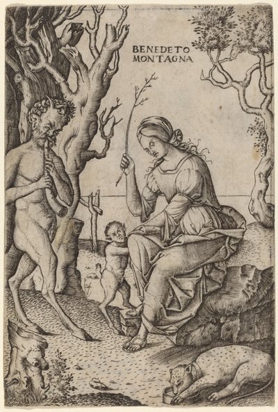 Rodzina Satyrów autorstwa Benedetto Montagna