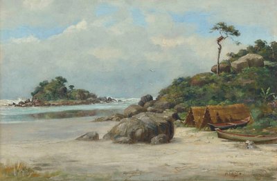 Benedito Calixto - Prainha - Itanhaém (Praia de Itanhaém, SP), 1892 r. autorstwa Benedito Calixto
