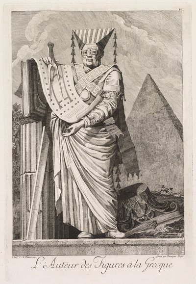 Grecka maskarada: autor figur greckich Tablica 10, 1771. autorstwa Benigno Bossi