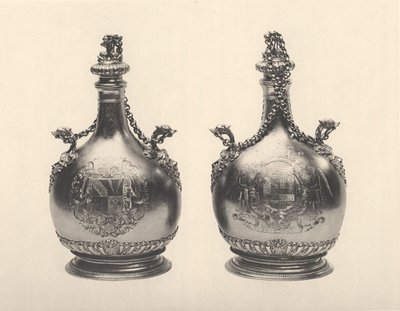 Para kolb pielgrzymich Wilhelma III, ok. 1690 (srebro złocone) autorstwa Benjamin Bradford