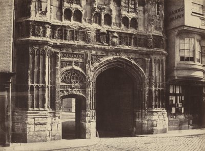 Brama Christchurch, Canterbury, 1854, wydruk 1857 (zdjęcie) autorstwa Benjamin Brecknell Turner