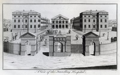Widok szpitala Foundling, 1756 autorstwa Benjamin Cole
