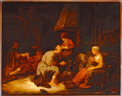 Działanie szkła powiększającego. 1630 ... autorstwa Benjamin Gerritsz. Cuyp