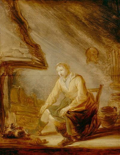 Kobieta przed pożarem autorstwa Benjamin Gerritsz Cuyp