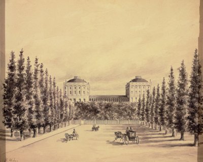 Kapitol Stanów Zjednoczonych z Pennsylvania Avenue, c.1814 autorstwa Benjamin Henry Latrobe